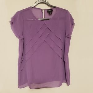 Liz Claiborne light purple chiffon top